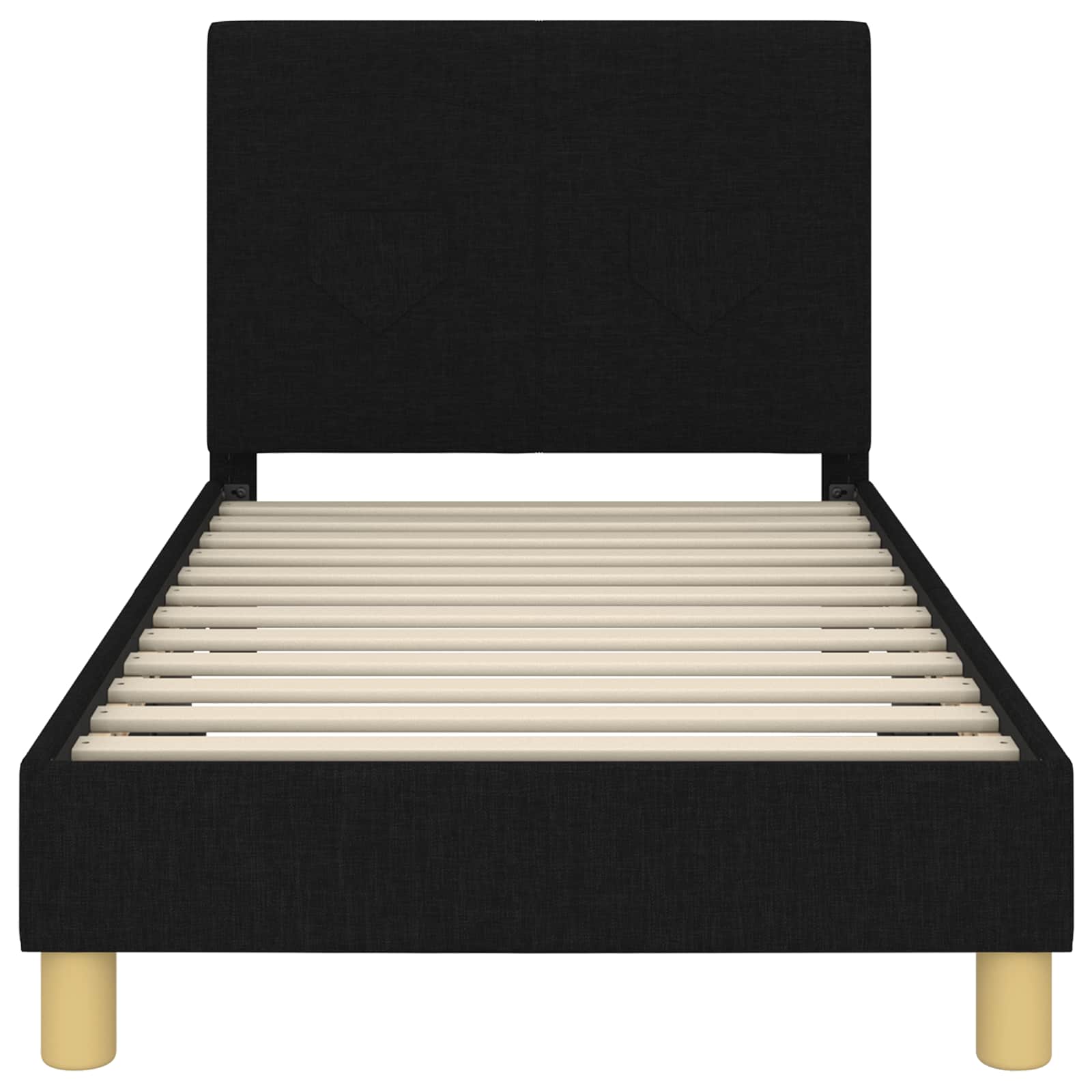 Krevet za djecu s uzglavljem Crna 80 x 160 cm tkanina