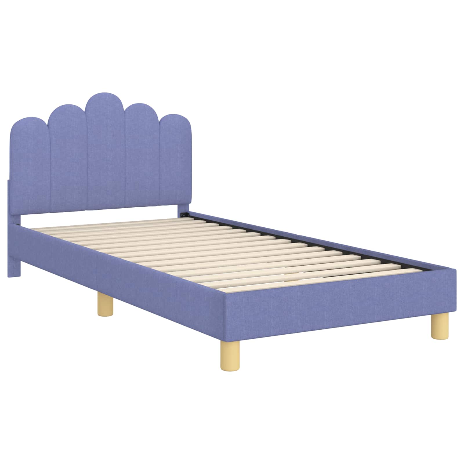 Krevet za djecu s uzglavljem Traper plava 80 x 200 cm Tkanina