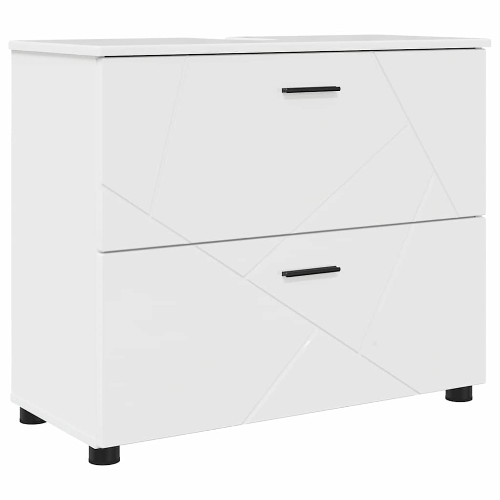 Kupaonski ormar s ladicama Visoki sjaj bijela 76,5 x 35 x 64 cm