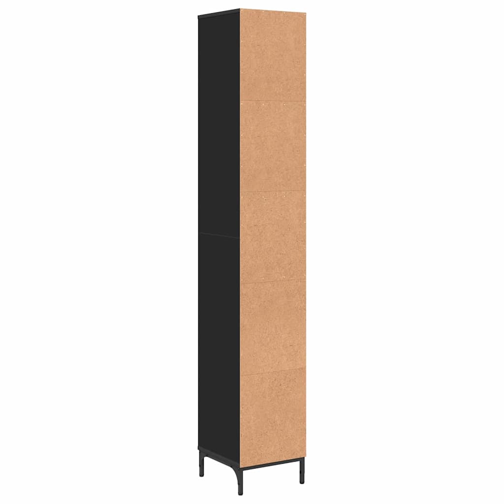 Kupaonski ormar s ladicama s pohranom Crna 31,5 x 33 x 190 cm