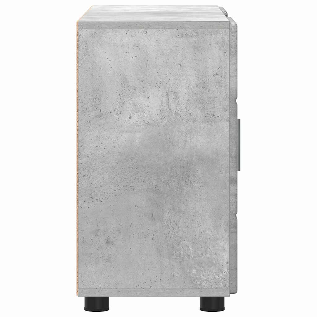 Kreveta s policom FLORIN Betonski sivi 88,5 x 30,5 x 55,5 cm