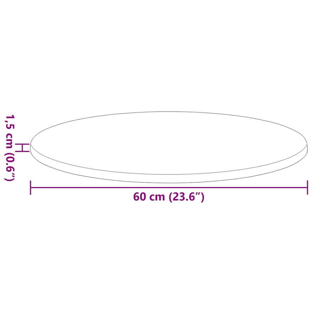 Gornji dio stola Visoko sjajno bijela Ø 60 x 1,5 cm