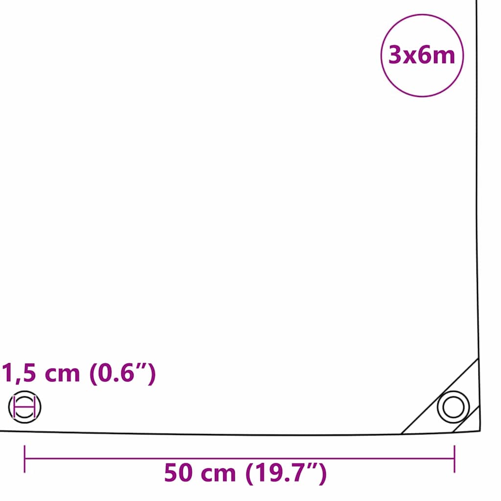 Cerada 650g / m² Bež 3 x 6 m Platno s PVC premazom