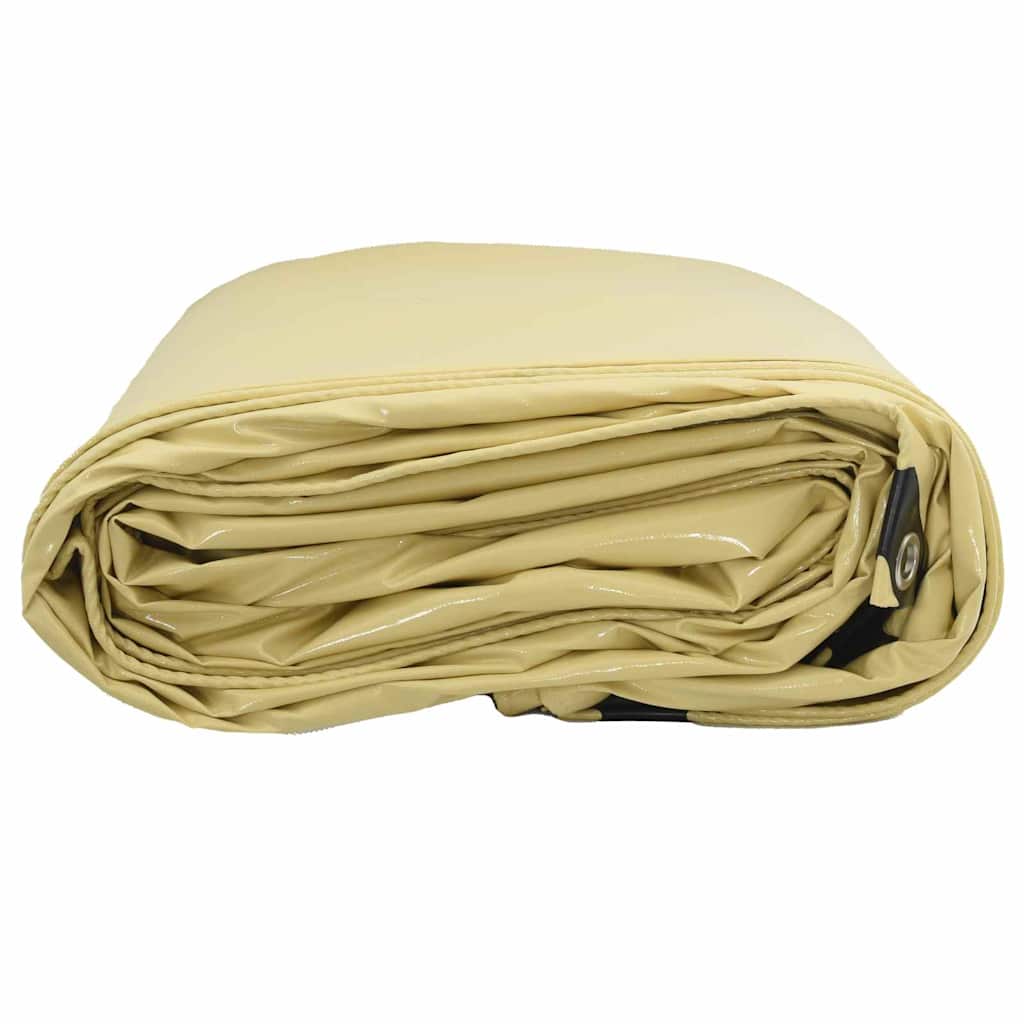 Cerada 650g / m² Bež 4 x 6 m Platno s PVC premazom