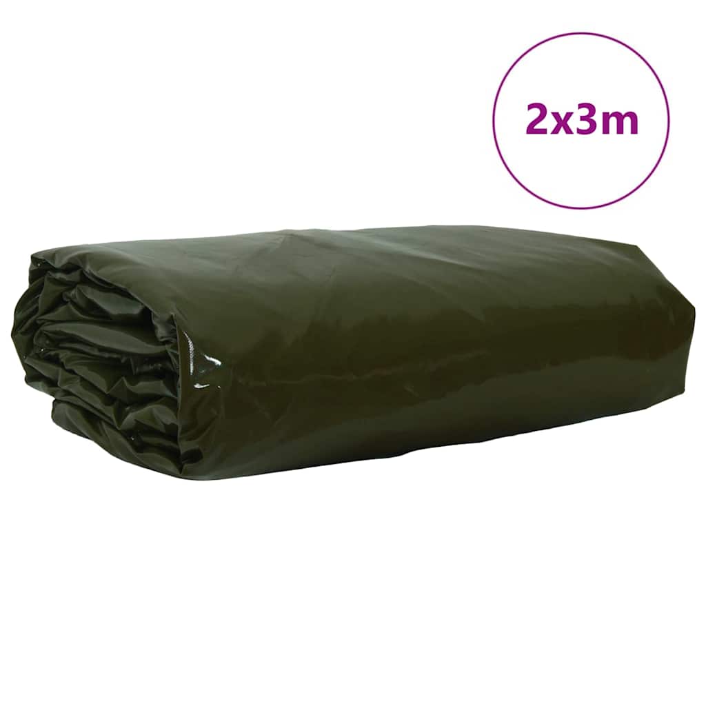 Cerada 650g / m² Maslinasto zelena 2 x 3 m Platno s PVC premazom