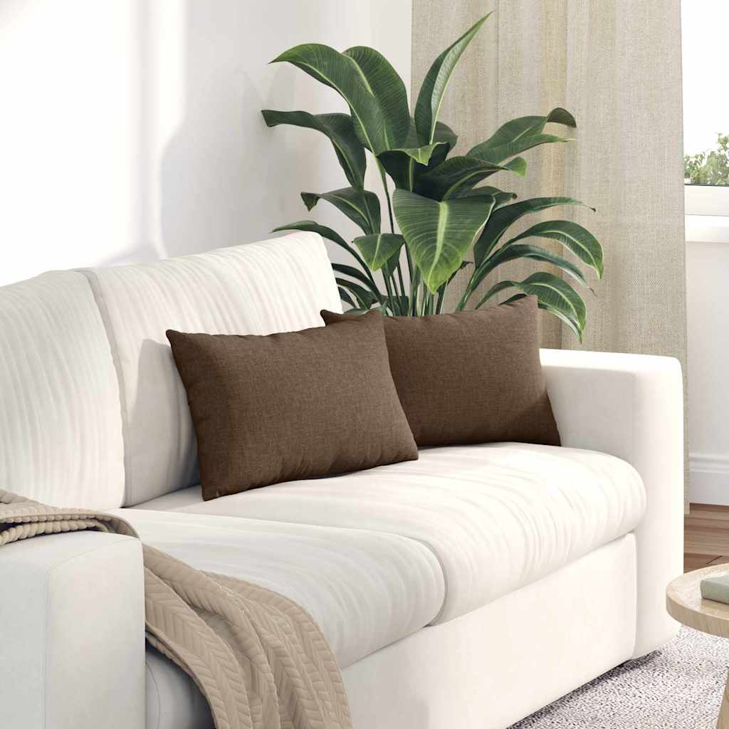 Jastučići za sofu 2 pcs Smeđa 50 x 30 cm tkanina