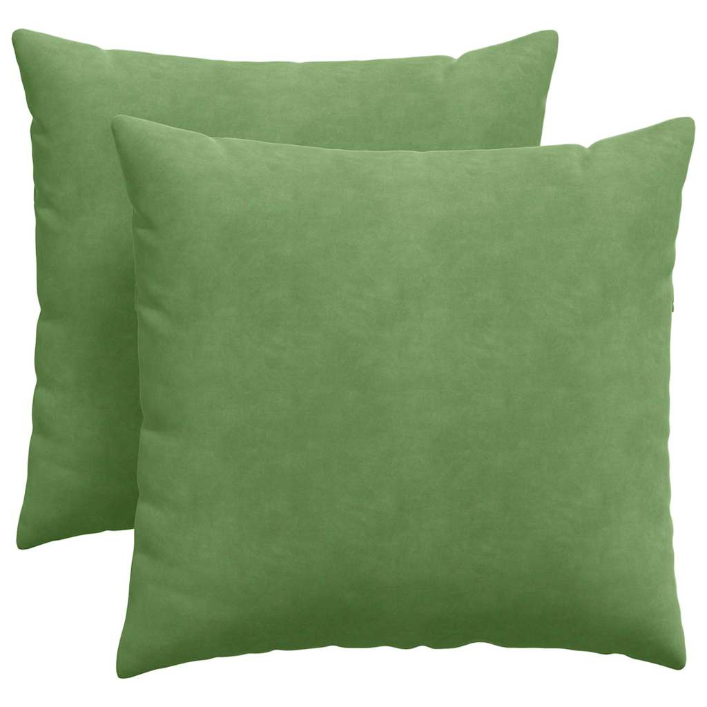 Jastučići za sofu 2 pcs Svijetlo zelena 45 x 45 cm