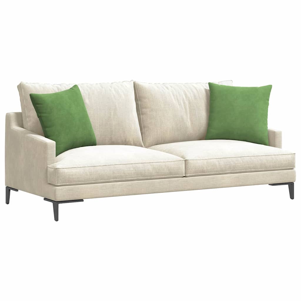 Jastučići za sofu 2 pcs Svijetlo zelena 45 x 45 cm