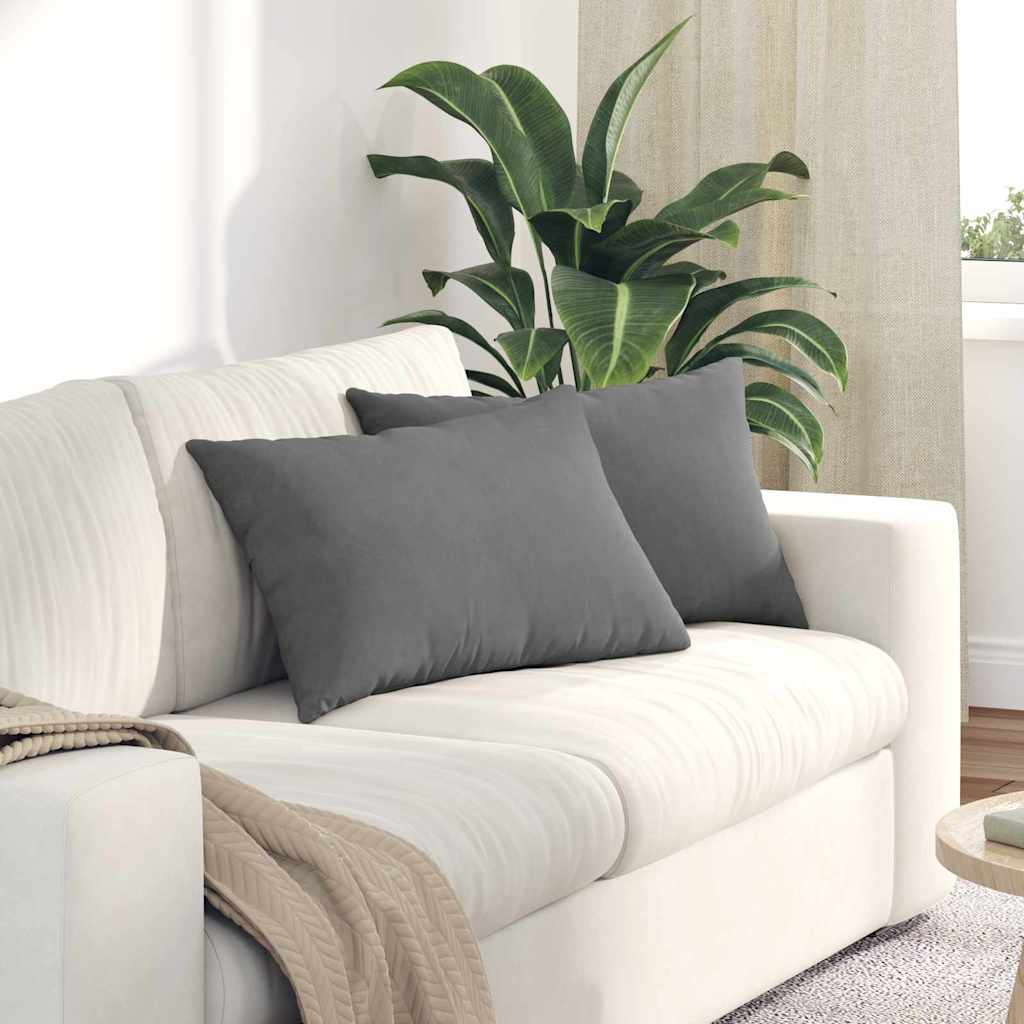 Jastučići za sofu 2 pcs Tamno siva 60 x 40 cm tkanina