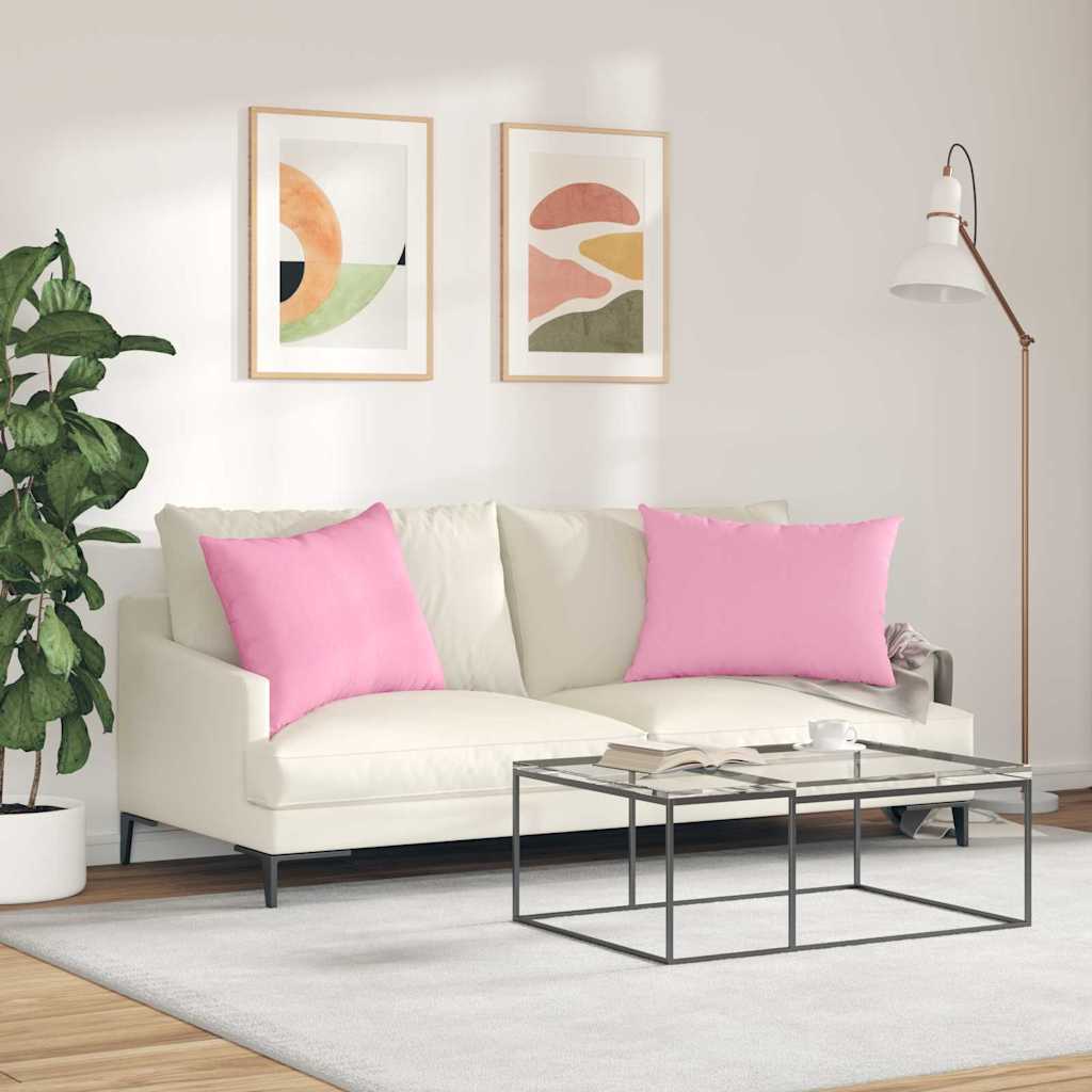 Jastučići za sofu 2 pcs Ružičasta 70 x 50 cm tkanina