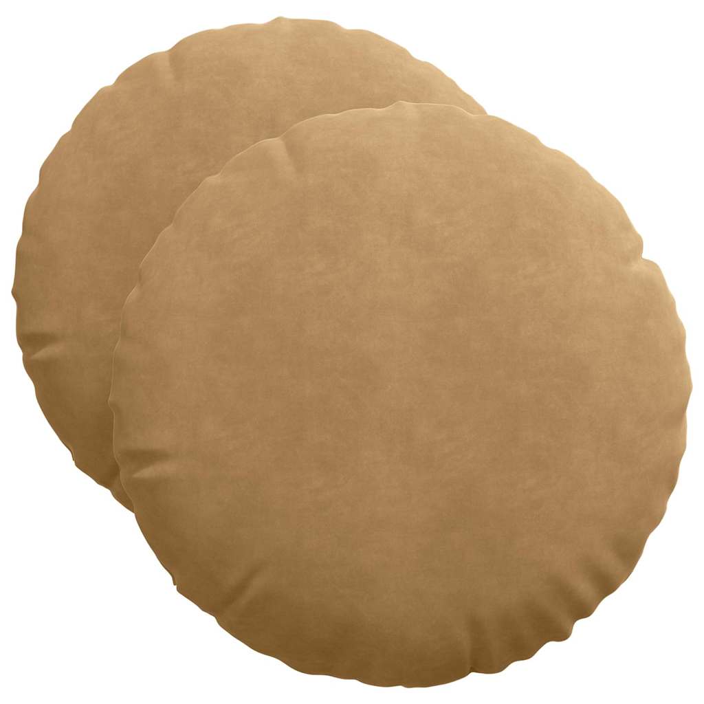 Jastučići za sjedenje 2 pcs Smeđa Ø50 x 19 cm Baršun