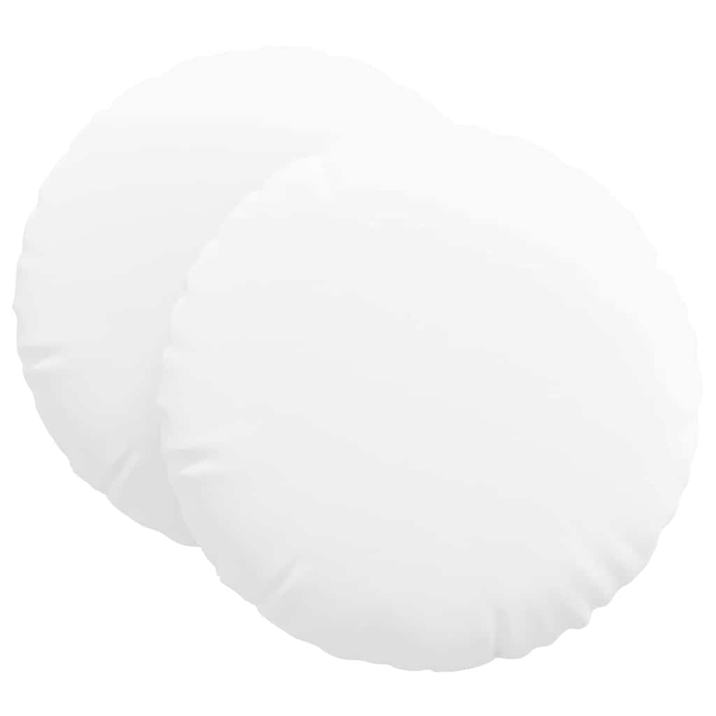 Jastučići za sjedenje 2 pcs Bijelo Ø80 x 29 cm tkanina
