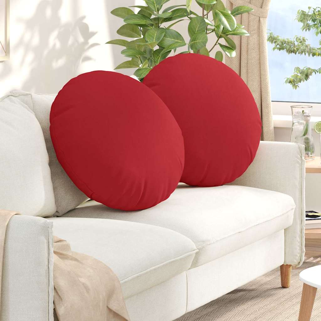 Jastučići za sjedenje 2 pcs Crvena Ø80 x 29 cm tkanina
