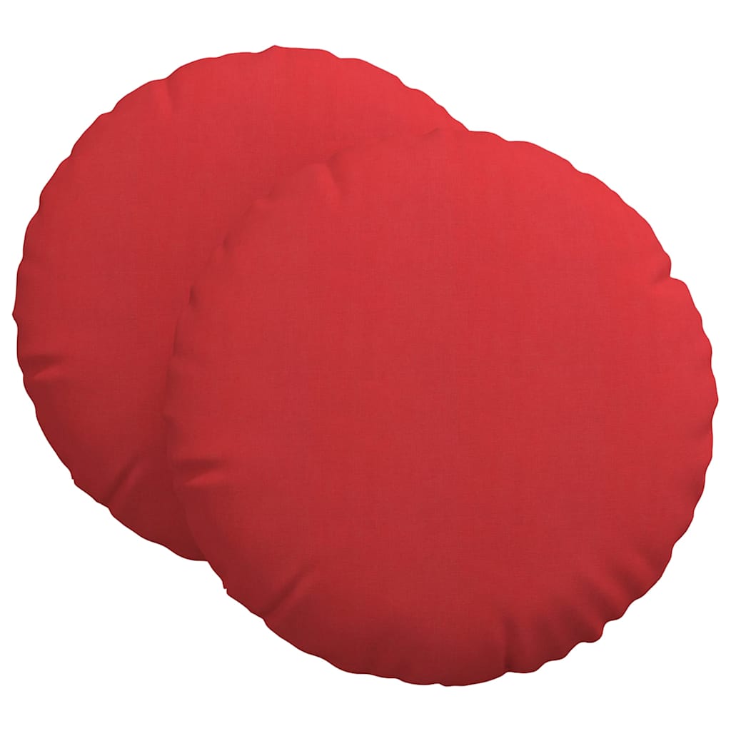 Jastučići za sjedenje 2 pcs Crvena Ø80 x 29 cm tkanina