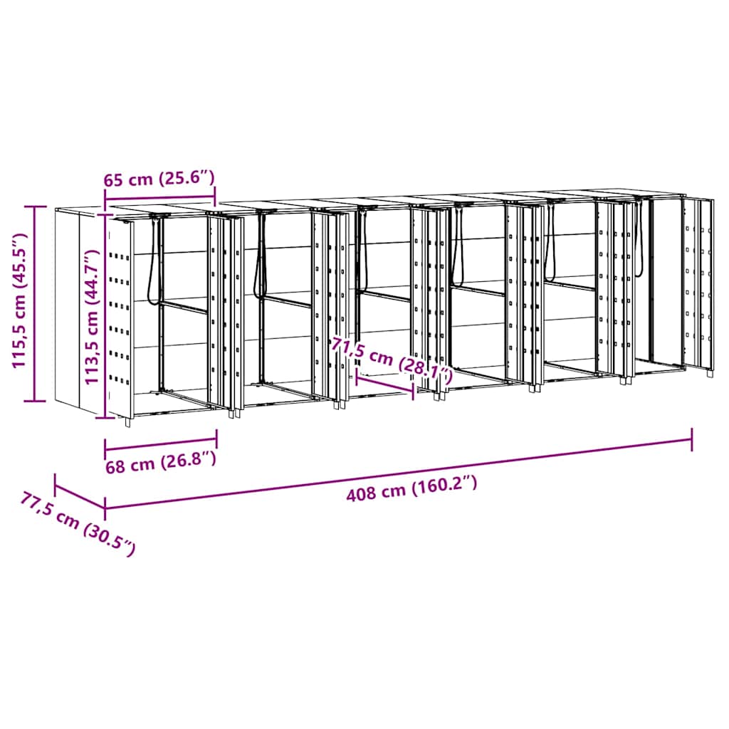 Skladištenje kanti za 3 kante Nehrđajući čelik Srebrno