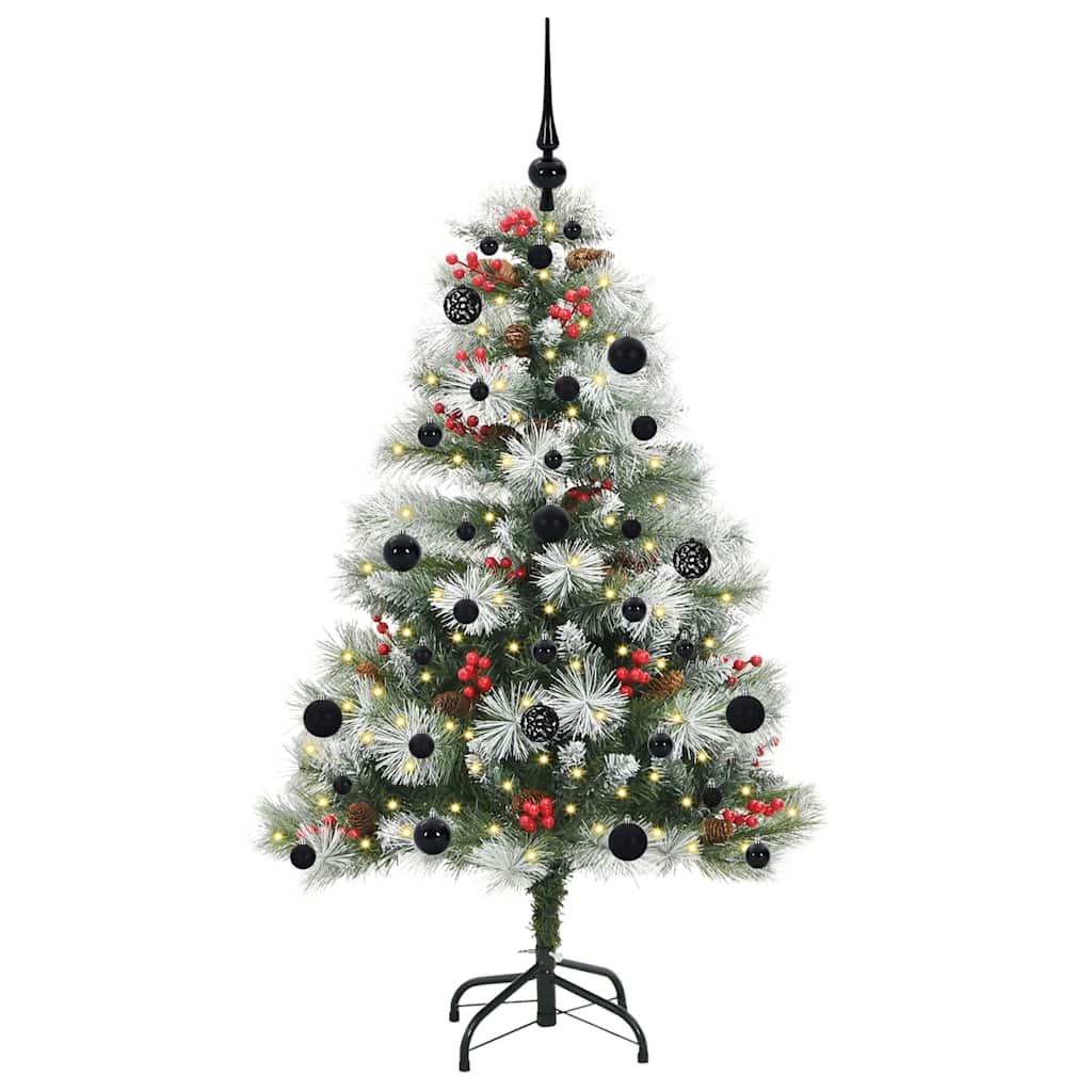Umjetno božićno drvce S LED lampica Zelena i bijela 150 cm