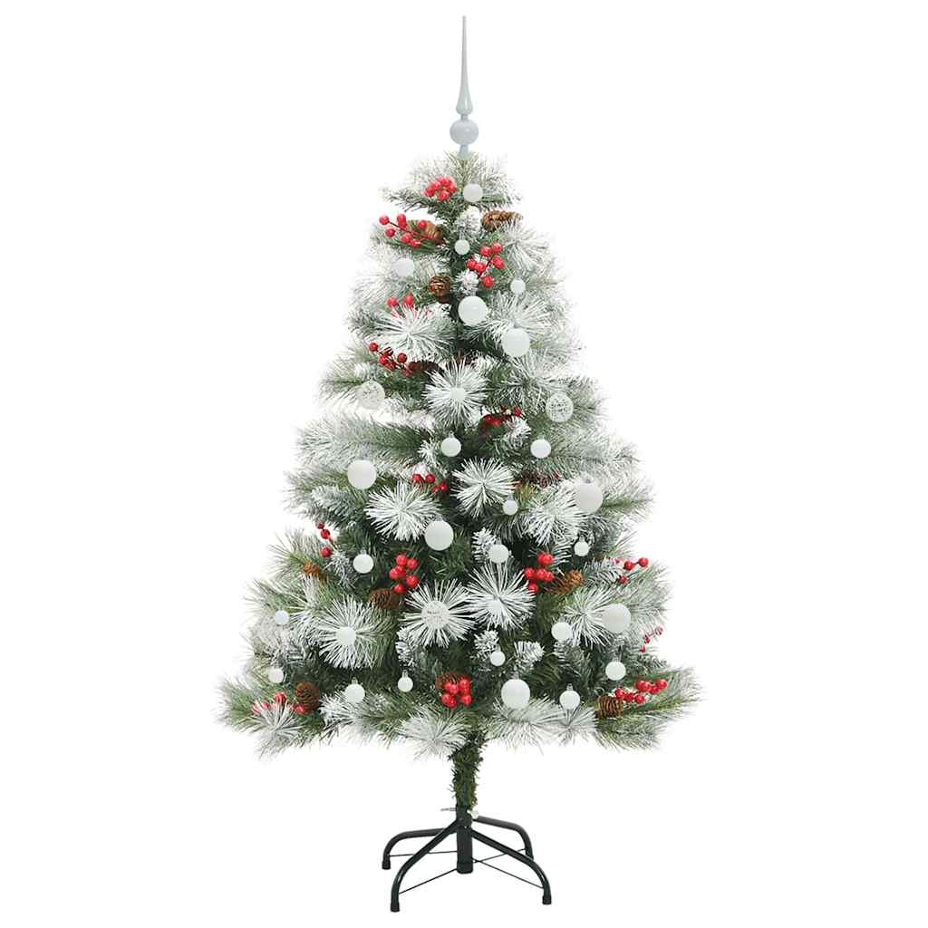 Umjetno božićno drvce S LED lampica Zelena i bijela 150 cm