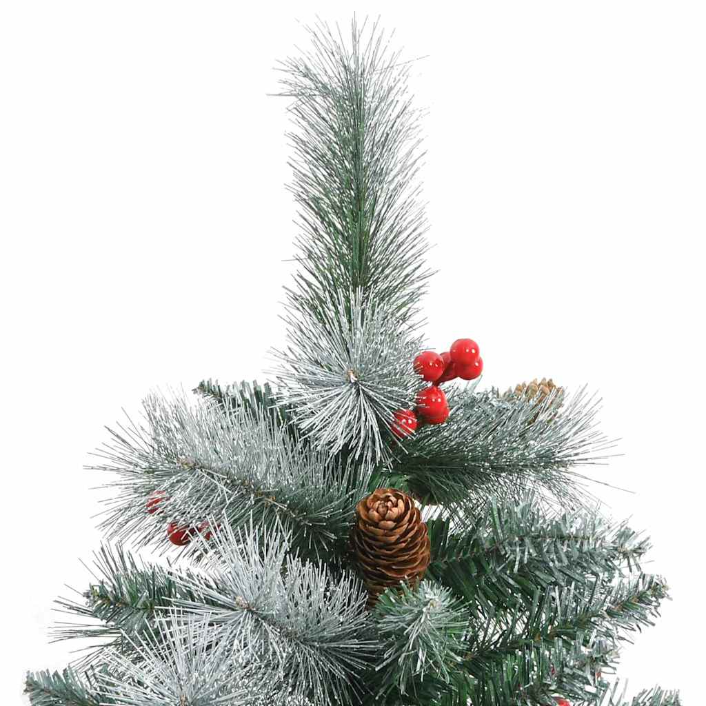 Umjetno božićno drvce S LED lampica Zelena i bijela 210 cm