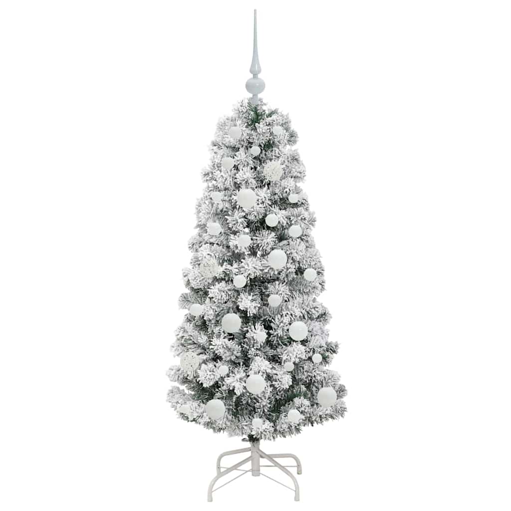 Umjetno božićno drvce s nogom Zelena i bijela 120 cm