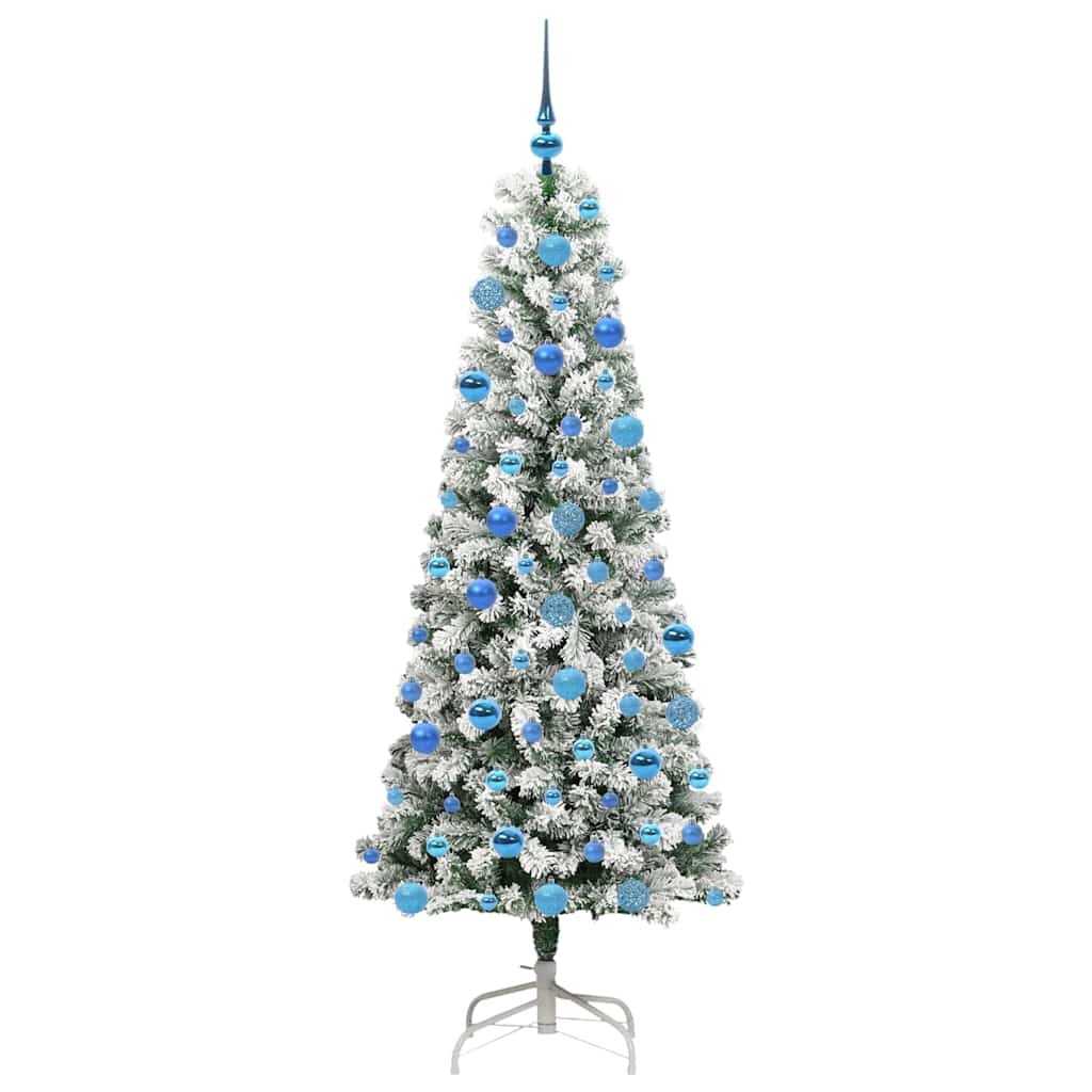 Umjetno božićno drvce s nogom Zelena i bijela 180 cm