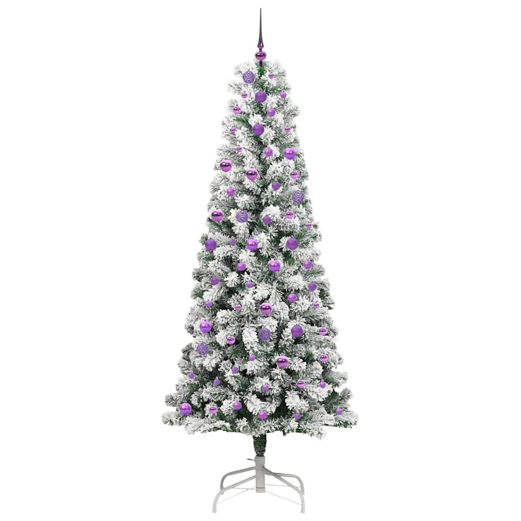 Umjetno božićno drvce s nogom Zelena i bijela 240 cm