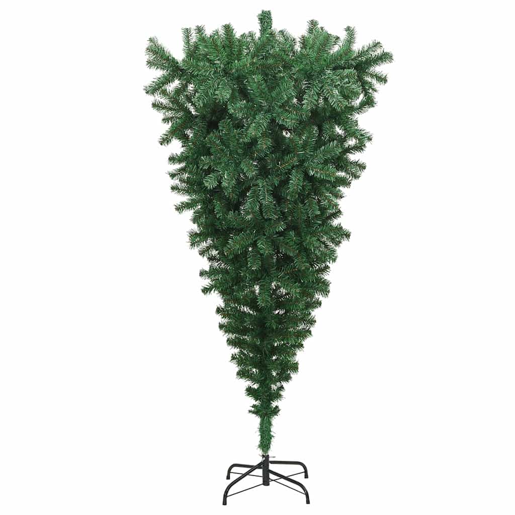 Umjetna božićna jelka naopako s setom kuglica Zelena 210 cm PVC