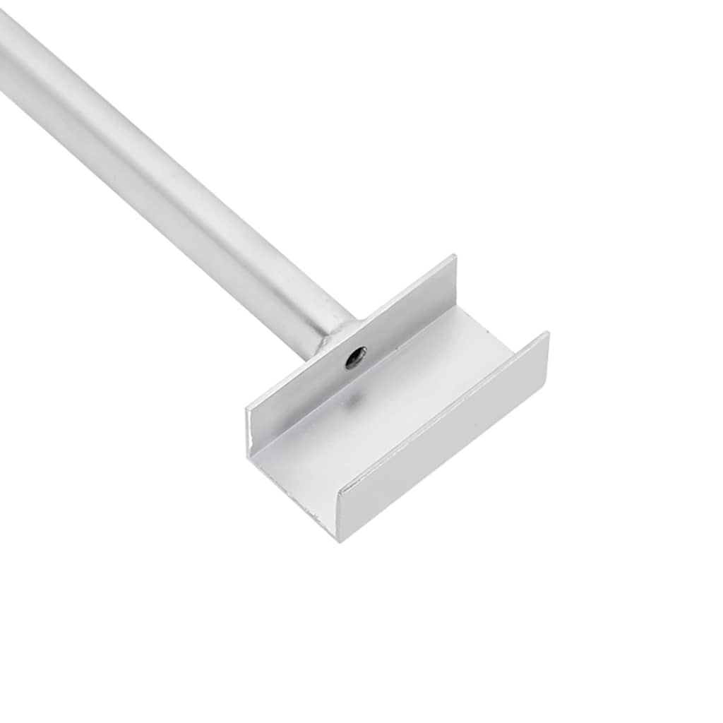 Kuka za platna za prikolice 4 pcs Srebrno 100-145 cm Aluminij