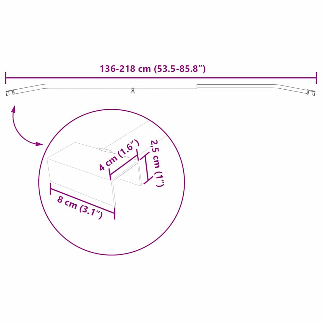 Kuka za platna za prikolice 3 pcs Srebrno 130-210 cm Aluminij