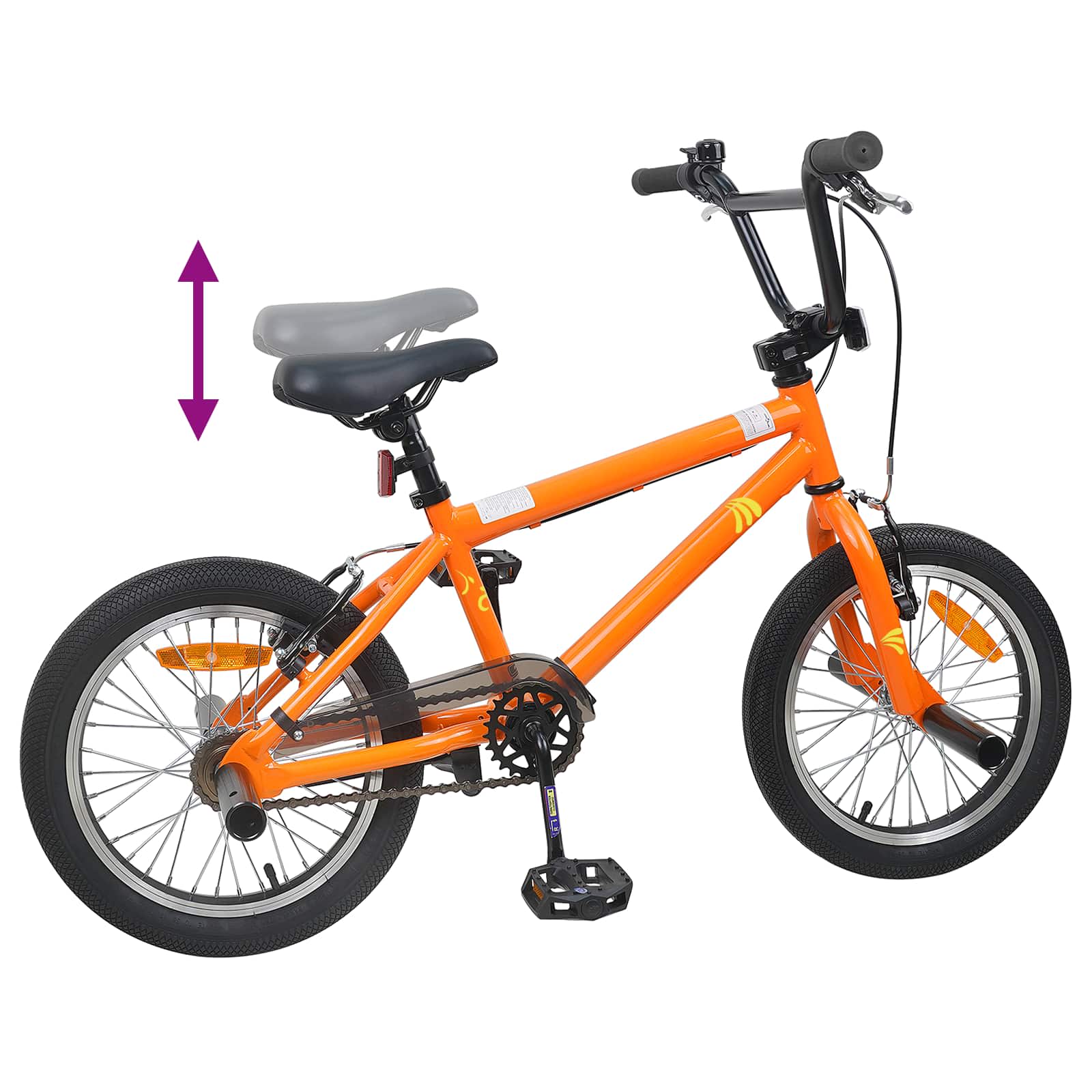 BMX Bicikl 20 Inča za osobe starije od 9 godina Narančasta