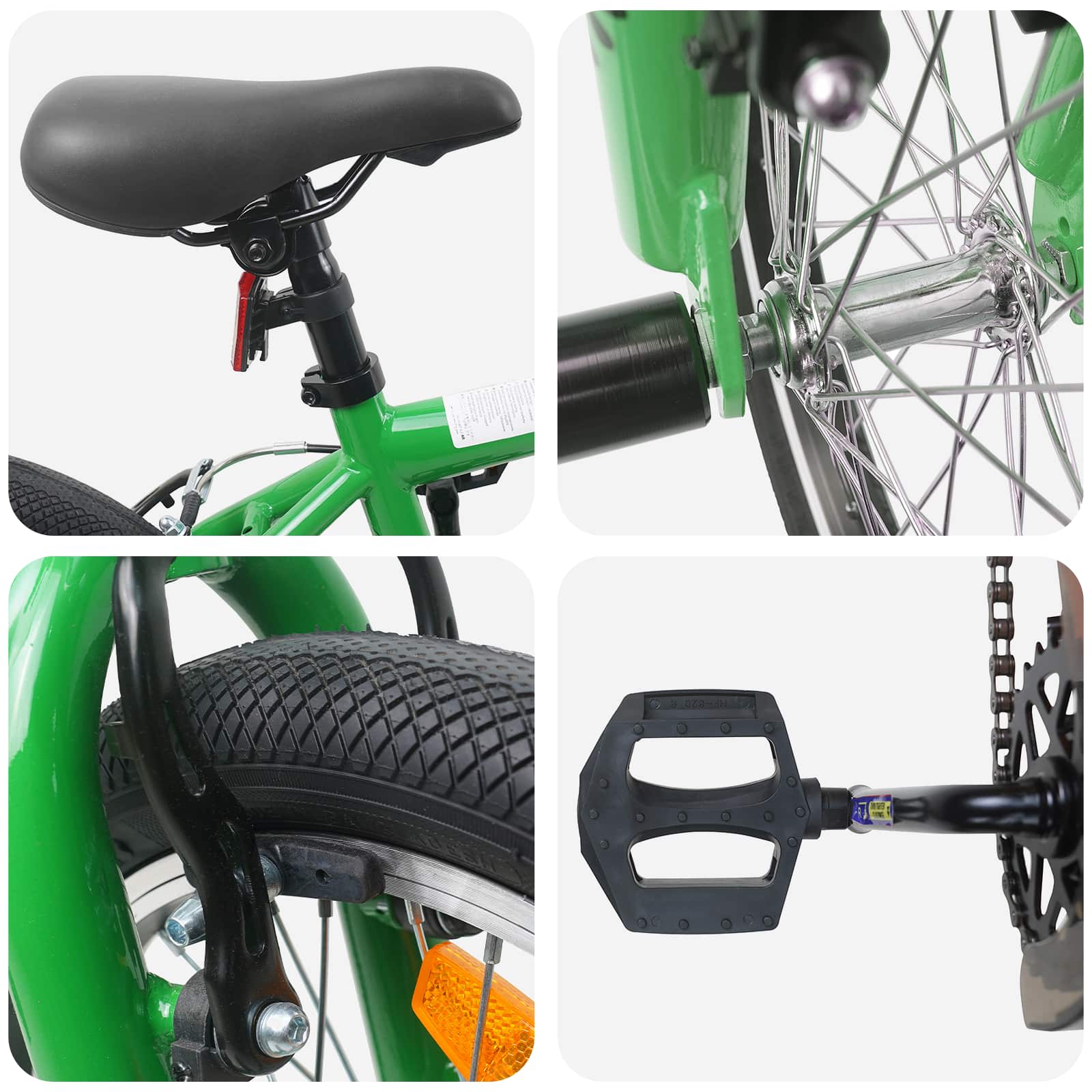 BMX Bicikl 20 Inča za osobe starije od 9 godina Zelena