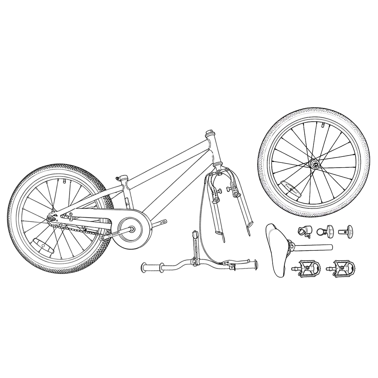 BMX Bicikl 16 Inča za 5-8 godina Bijela