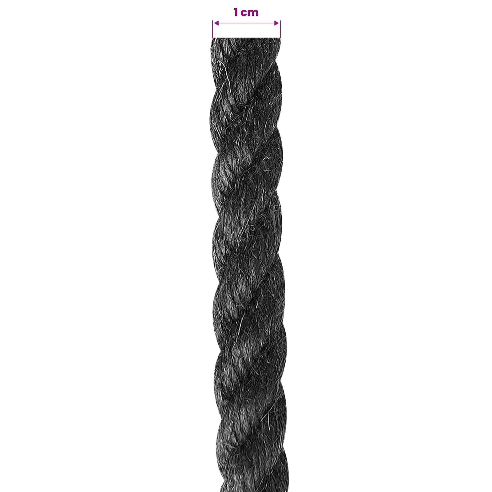 Uže od jute 10 Crna 100% Juta Tossa