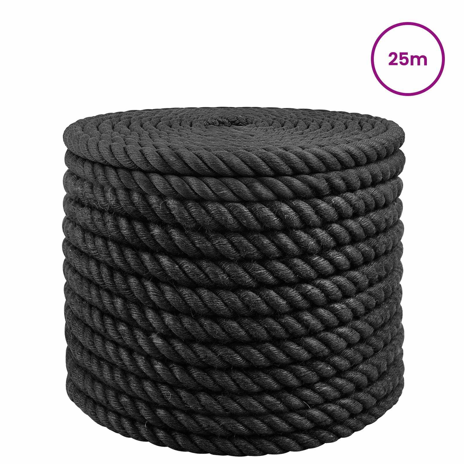 Uže od jute 24 Crna 100% Juta Tossa