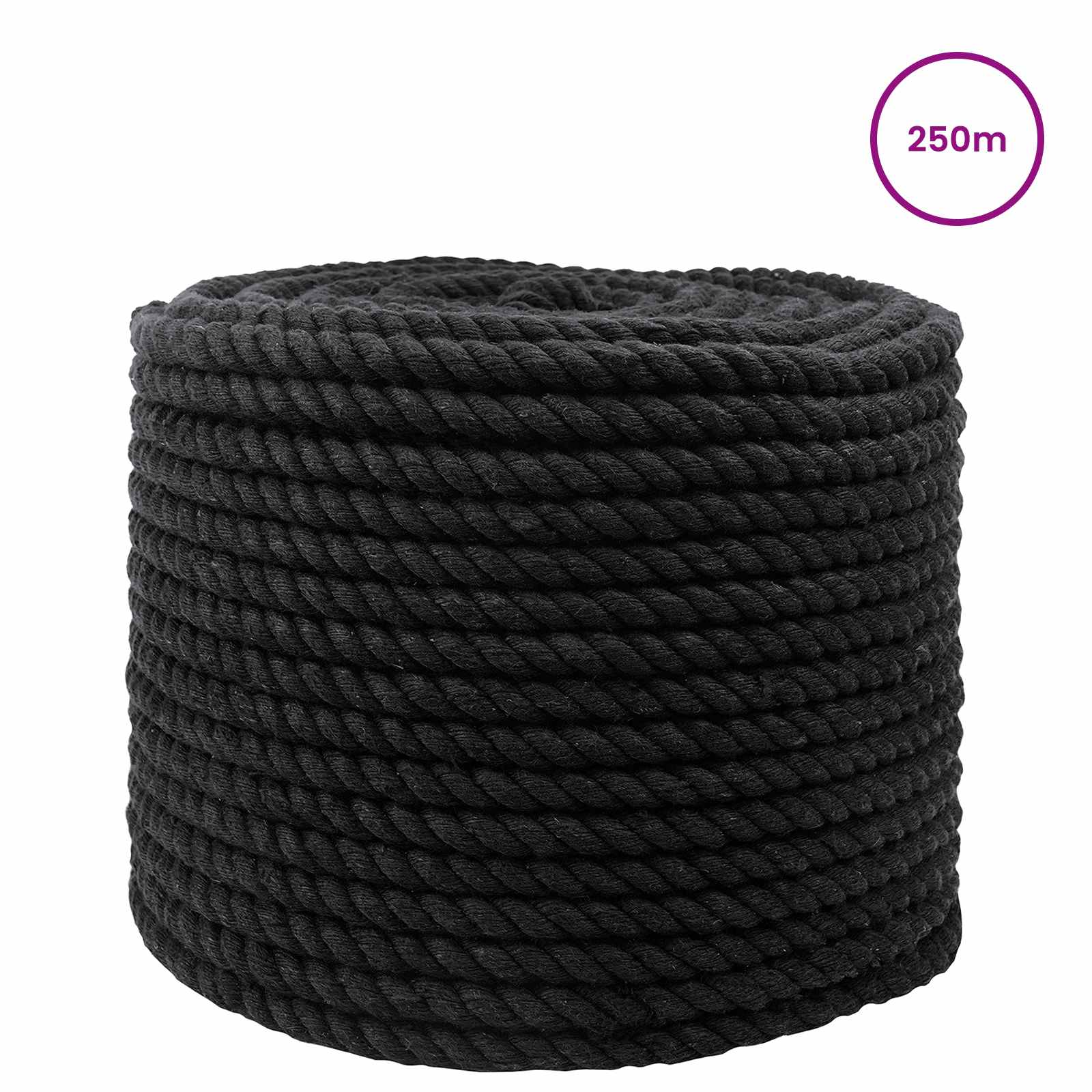 Konop Crna 1,2 x 1,2 x 25000 cm Pamuk