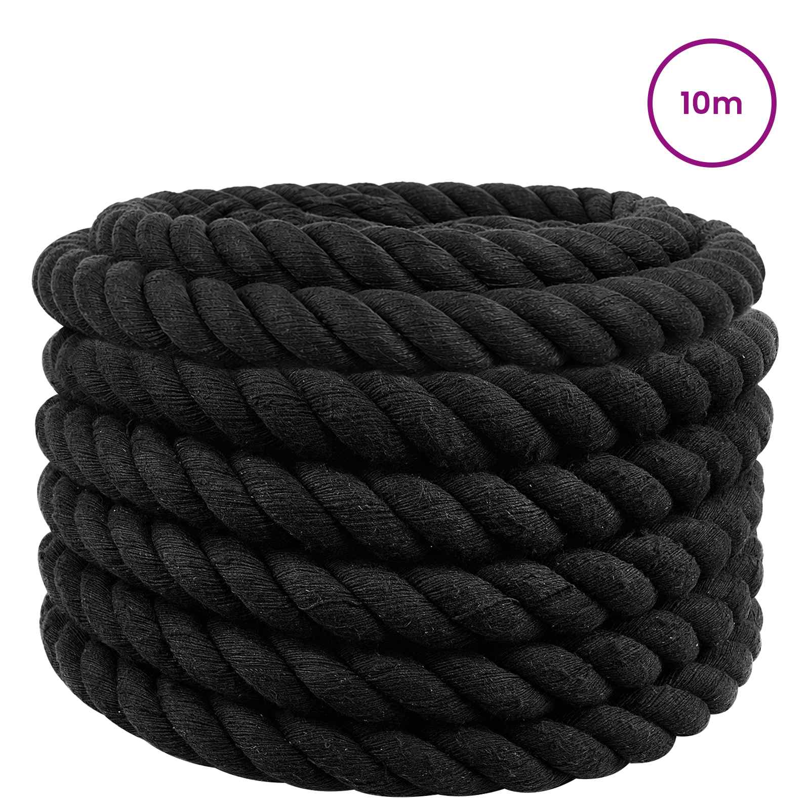 Konop Crna 4 x 4 x 1000 cm Pamuk
