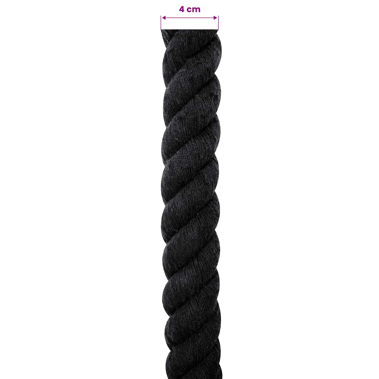 Konop Crna 4 x 4 x 2500 cm Pamuk