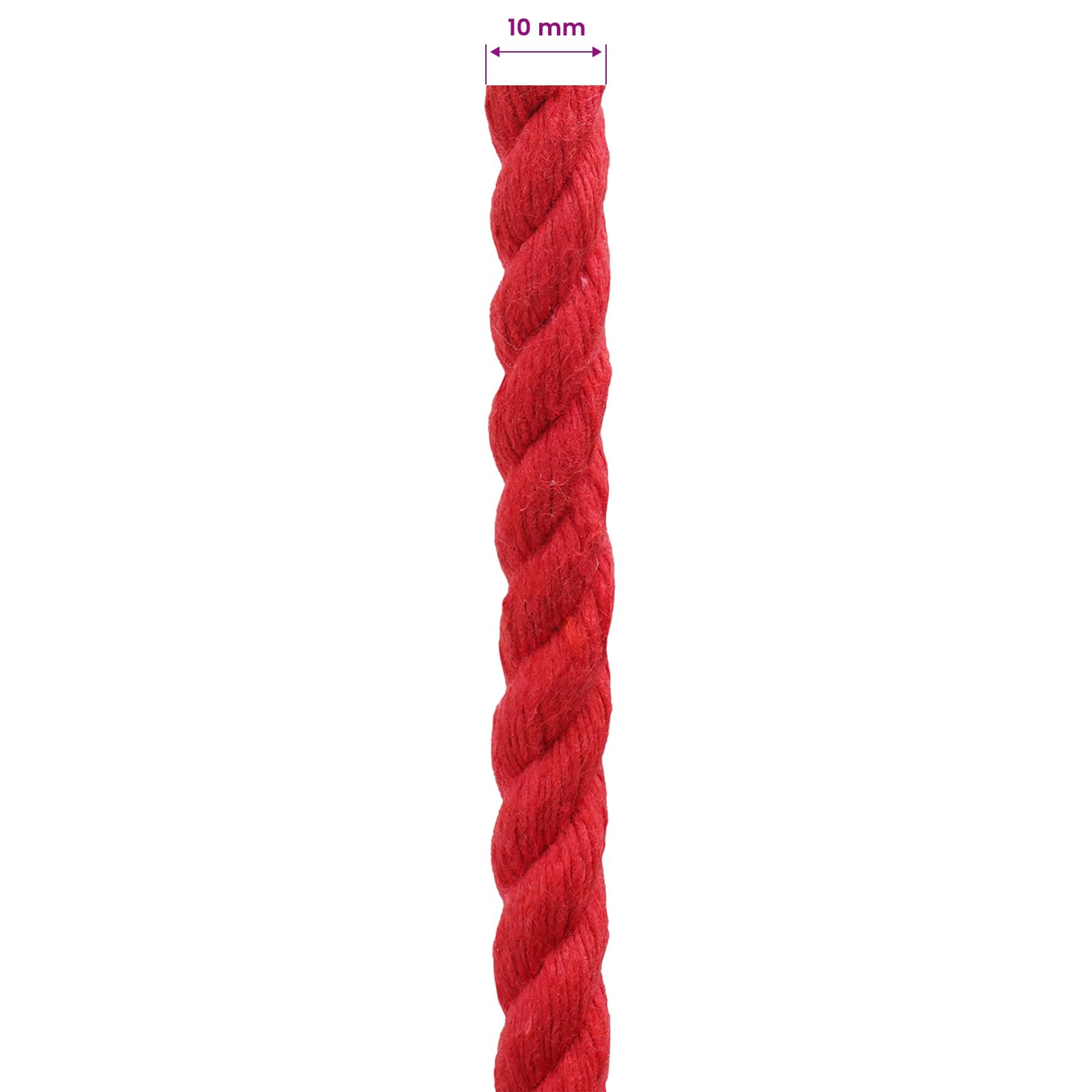 Konop Crvena 1 x 1 x 2500 cm Pamuk
