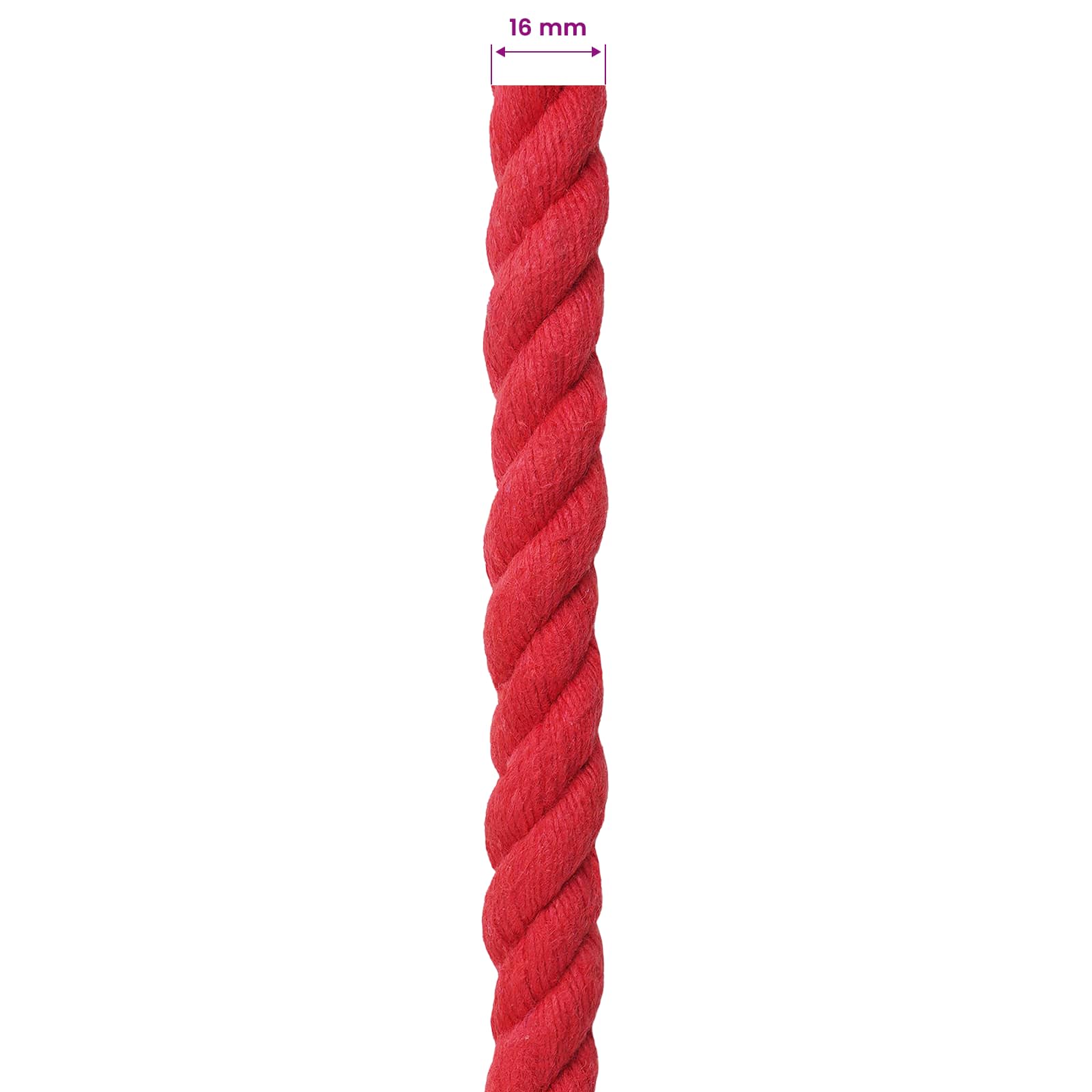 Konop Crvena 1,6 x 1,6 x 5000 cm Pamuk