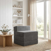 Sofa na razvlačenje Tamnosiva 200 x 70 x 10 cm Baršun