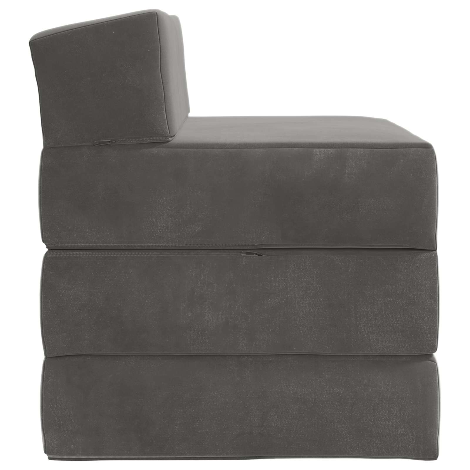 Sofa na razvlačenje Tamnosiva 200 x 70 x 15 cm Baršun