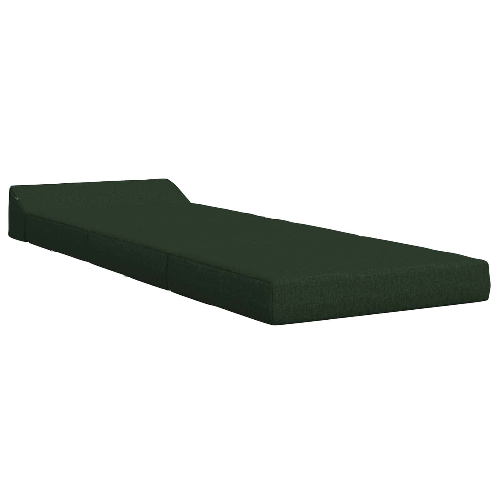 Sofa na razvlačenje Tamnozelena 200 x 70 x 10 cm Tkanina