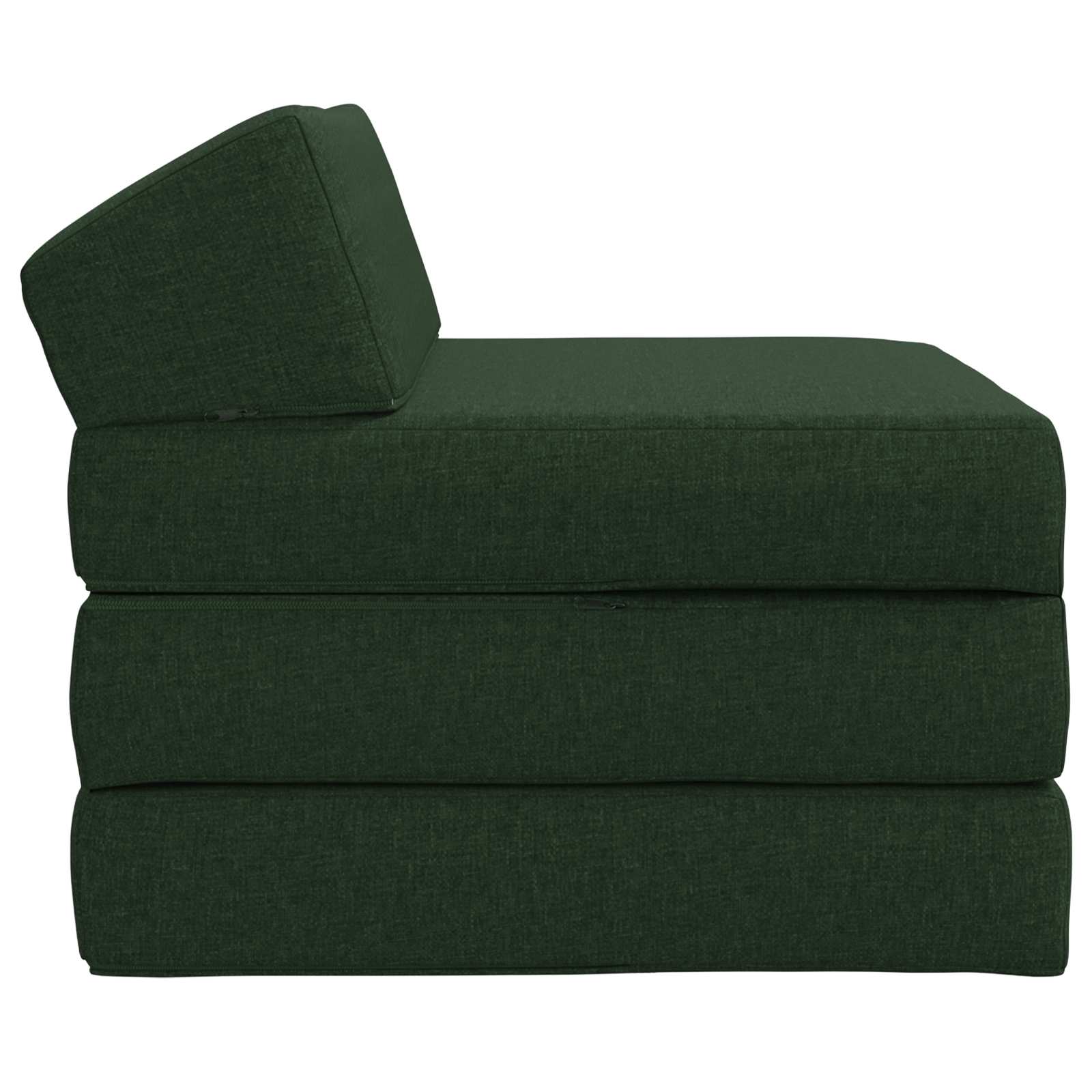 Sofa na razvlačenje Tamnozelena 200 x 70 x 10 cm Tkanina