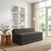Sofa na razvlačenje Tamnosiva 120 x 60 x 49 cm Tkanina