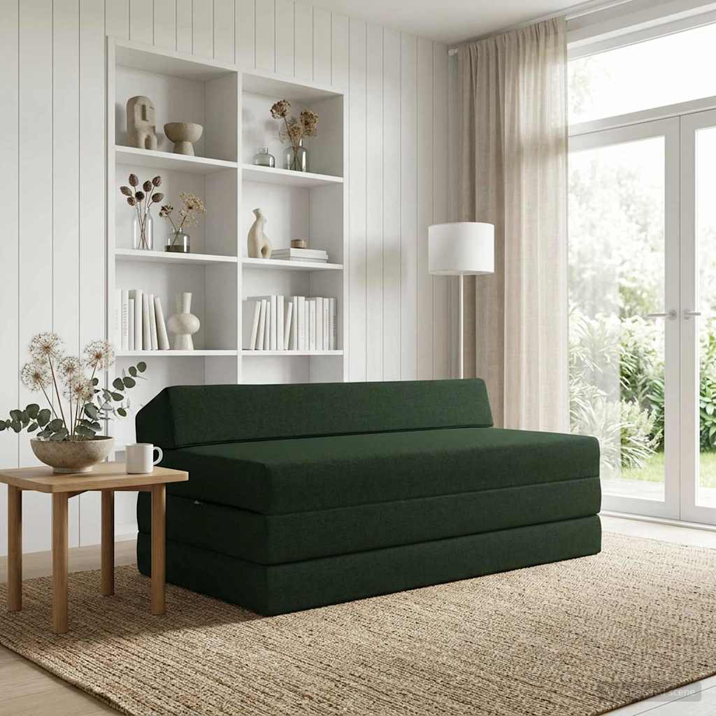 Sofa na razvlačenje Tamnozelena 120 x 60 x 49 cm Tkanina