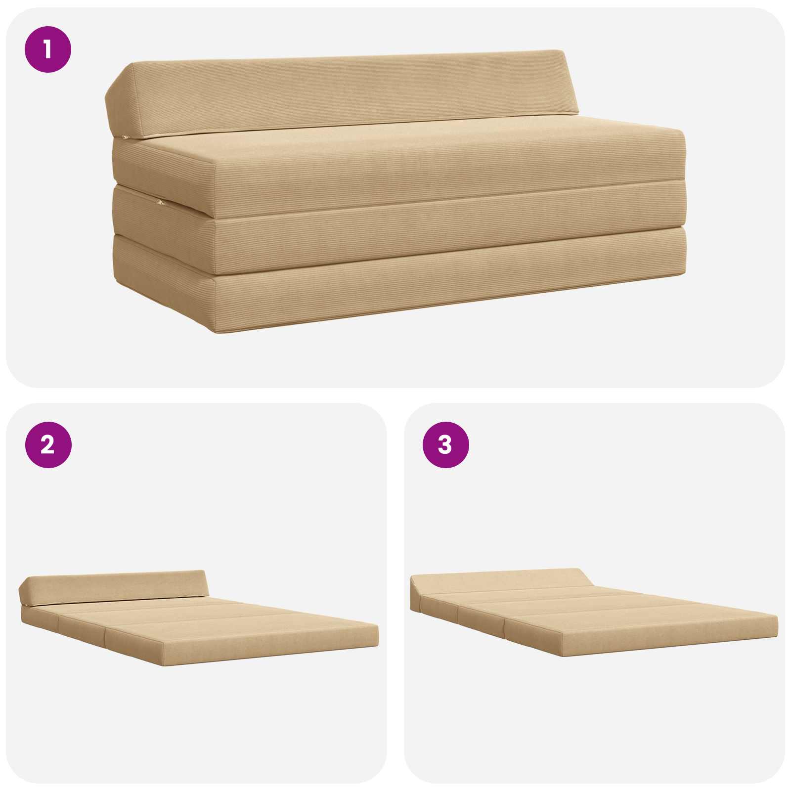 Sofa na razvlačenje Zelena Siva 120 x 60 x 49 cm Tkanina