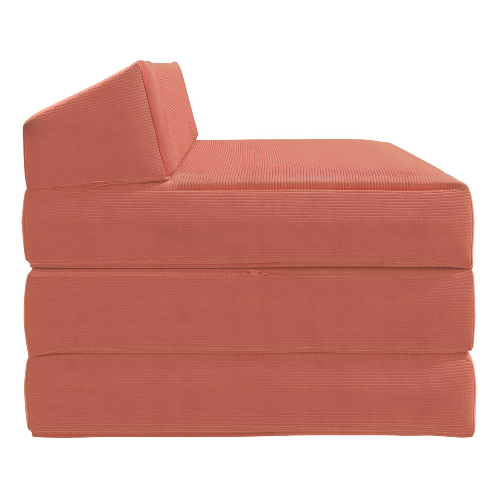 Sofa na razvlačenje Crvena narančasta 120 x 60 x 49 cm Tkanina