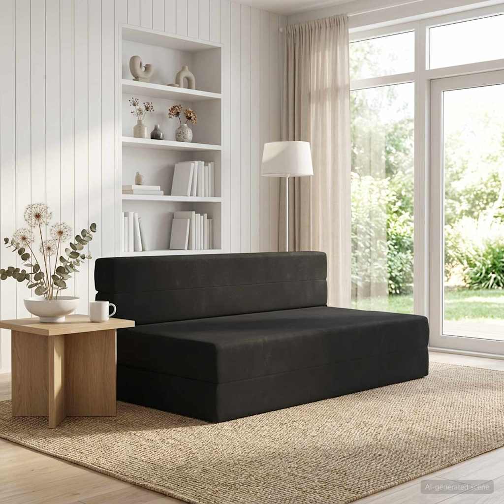 Sofa na razvlačenje Crna 152 x 86,5 x 60 cm Tkanina