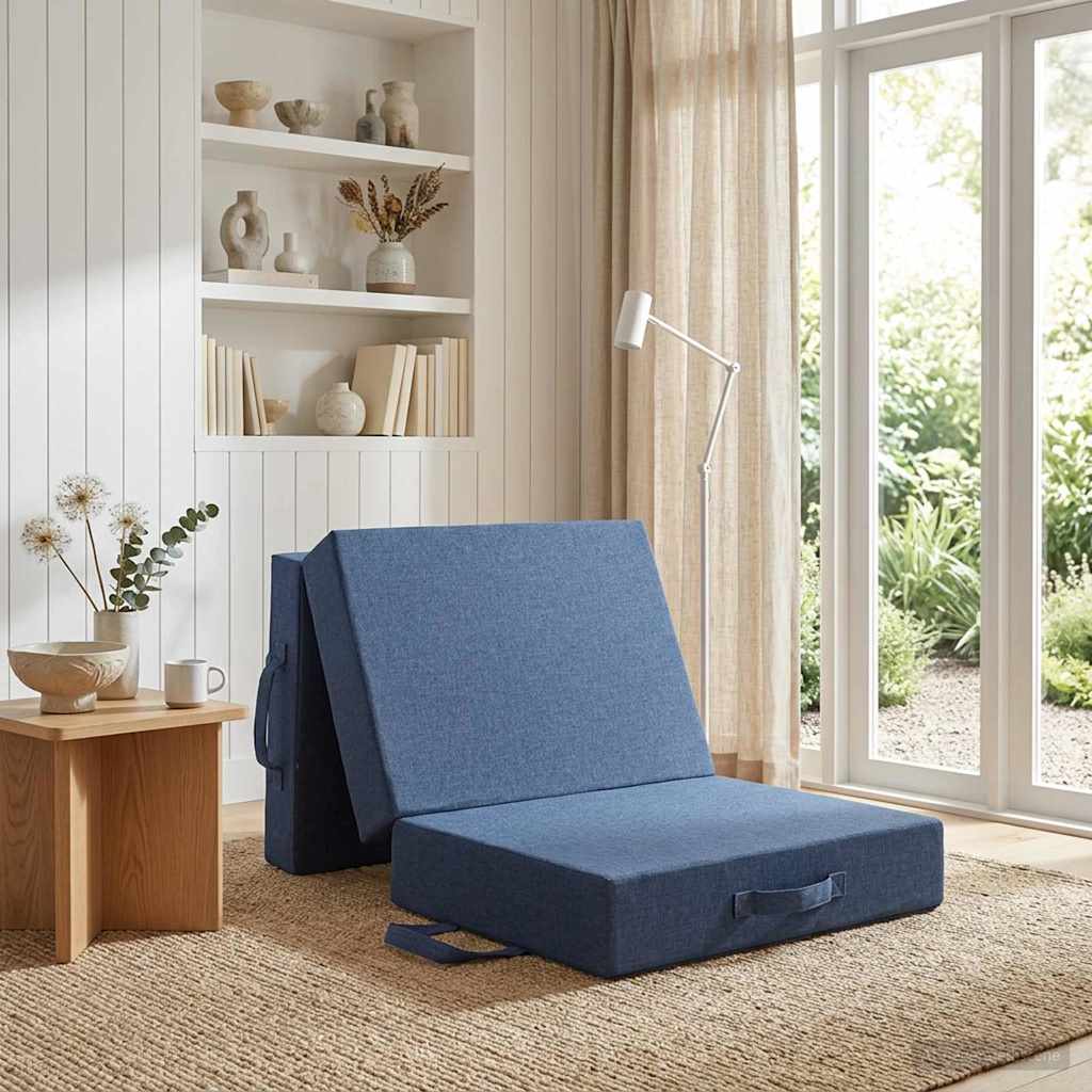 Sofa na razvlačenje 90 x 63 x 45 cm Plava