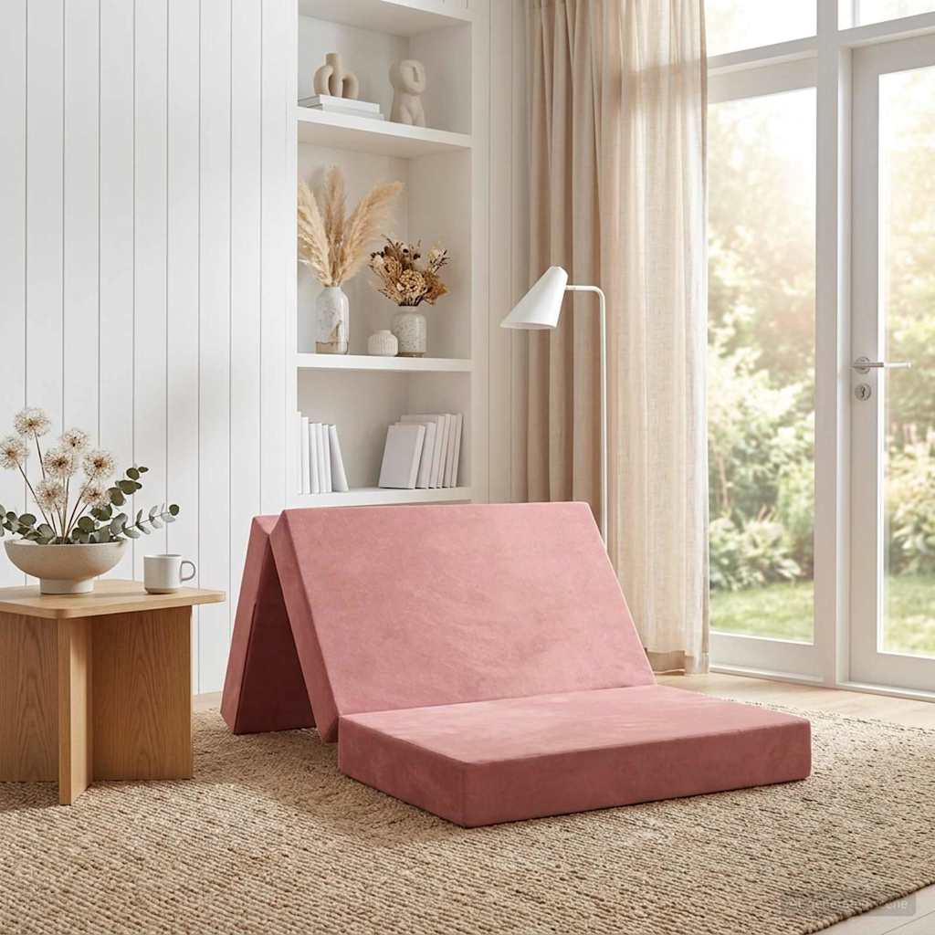 Sofa na razvlačenje 100 x 67 x 45 cm Ružičasta