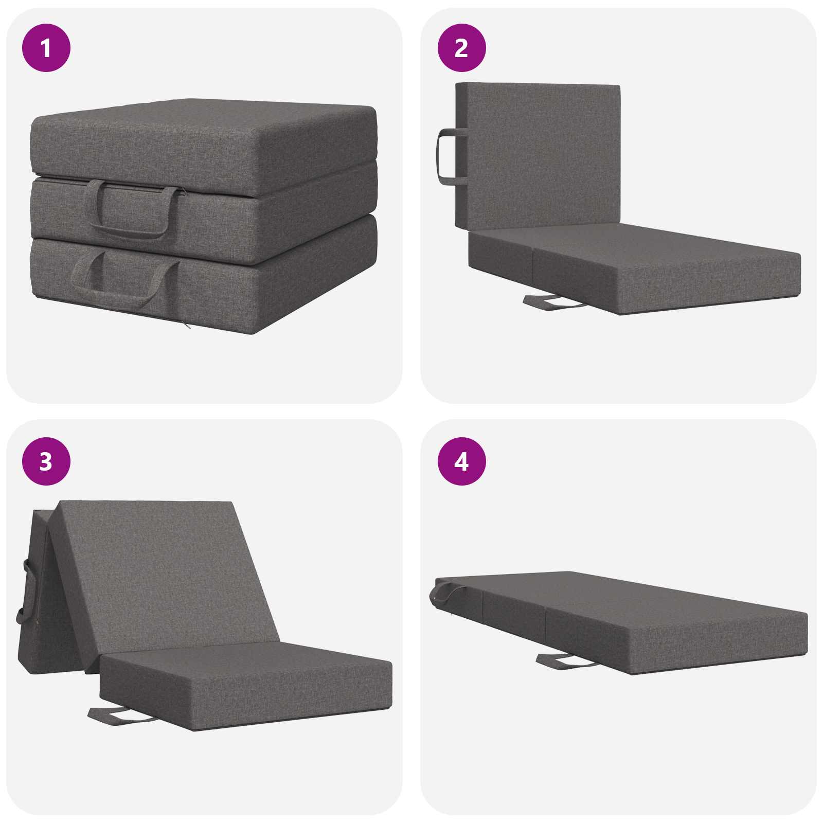 Sofa na razvlačenje 90 x 67 x 45 cm Svjetlosiva